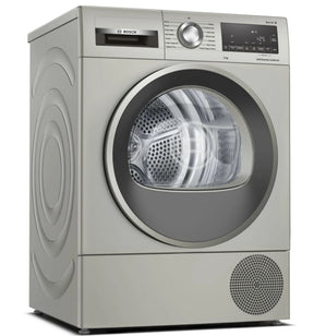 Bosch Series 6 WQG245S9GB - Silver 9KG Heat Pump Condenser Dryer, - A++ energy