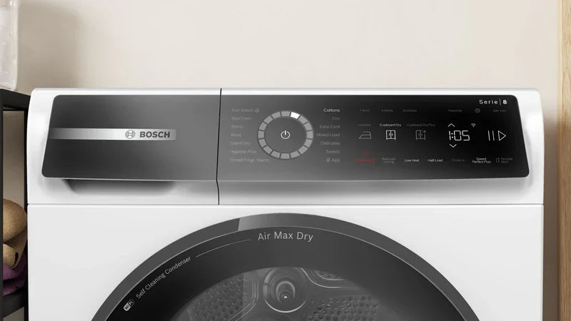 Bosch Series 8 WRB247C9GB - White 9KG Heat Pump Tumble Dryer - A+++ Energy